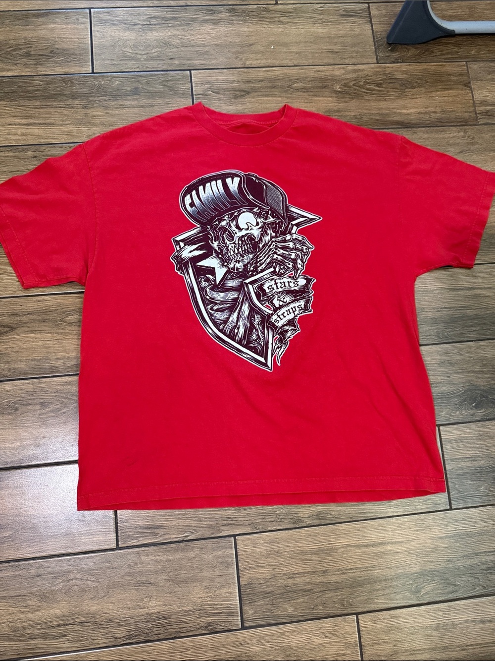 Vintage Y2K Famous Stars & Straps Skull Black Graphic Tee Shirt Men’s XXL